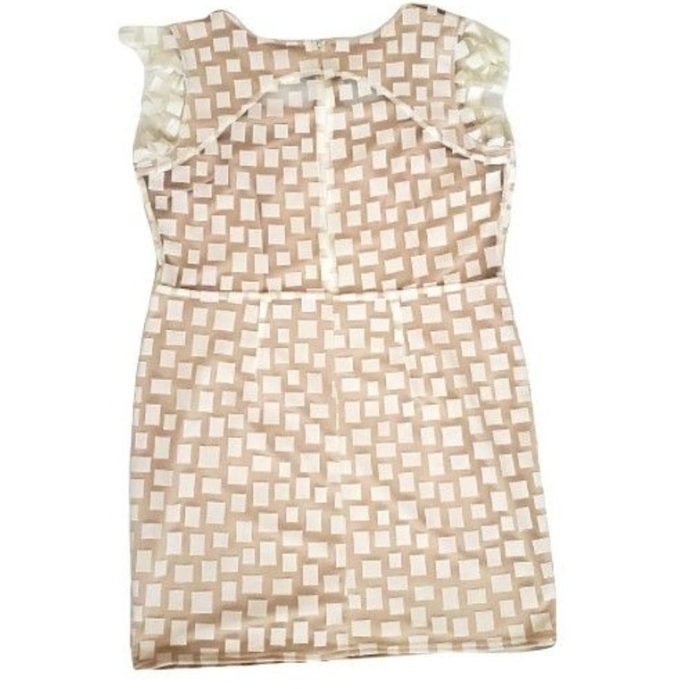 Katia Women's Plus Size Cut-Out Details Flutter Sleeve Mini Dress Ivory Size 3XL - Picture 6 of 16